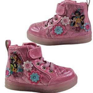 Disney Princess High-top Sneakers For Girls in Light‎ Canvas Size 7 (16cm) pink